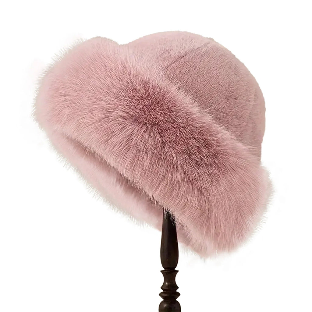 Furry Hats For Women, Autumn Winter Korean Style Warm Hats, Solid Color Flattering Mongolian Hats, Thickened Winter Outfits Purest Peak