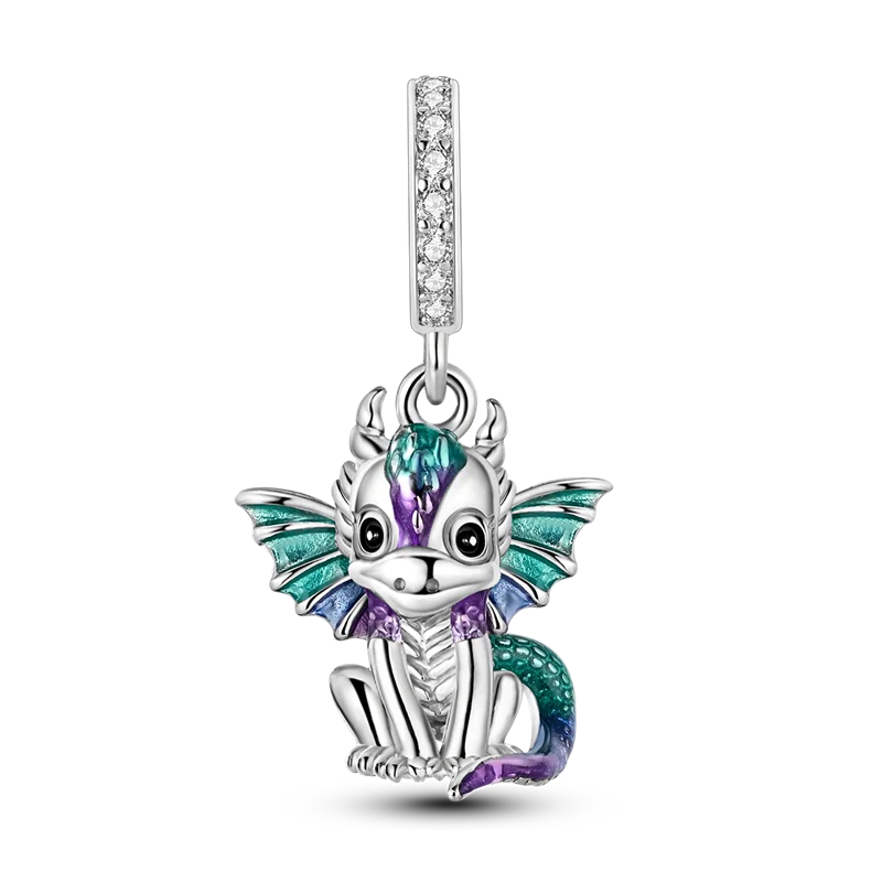 2025 Hot Sale Charms Bead 925 Sterling Silver Pink Butterfly Luminous Firefly Dangle Fit Bangle Bracelet Necklace DIY Jewelry Econic Blanks