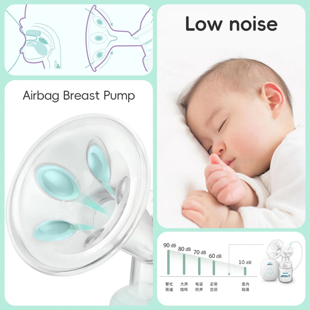 PHILIPS AVENT Portable Single Electric Breast Pump with Smart Massage & Petal Stimulation – Mimics Baby’s Natural Sucking Purest Peak