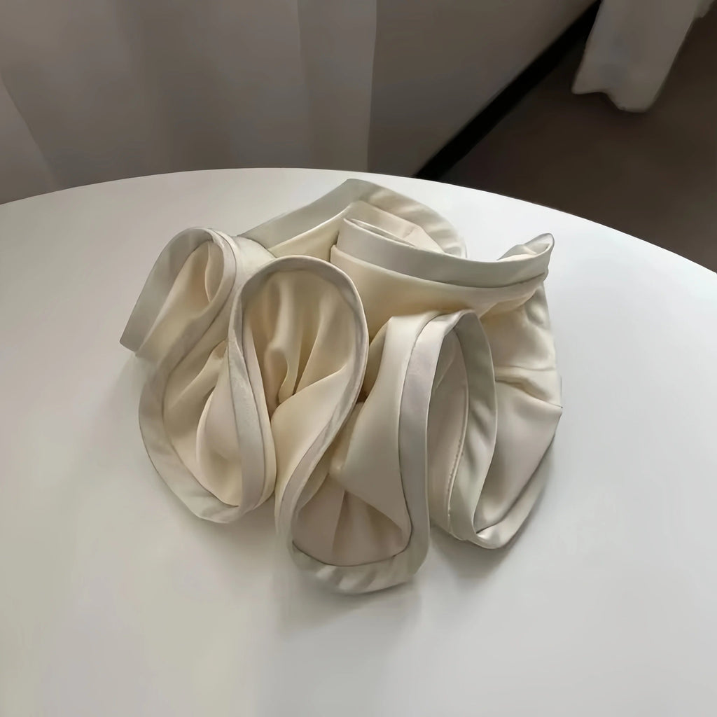 Korean Big Hair Tie Ribbon Scrunchies Satin Elastic Hair Band Bow Women Simple Temperament New Style  Ponytail Hair Accessories Quick Pick Grocers