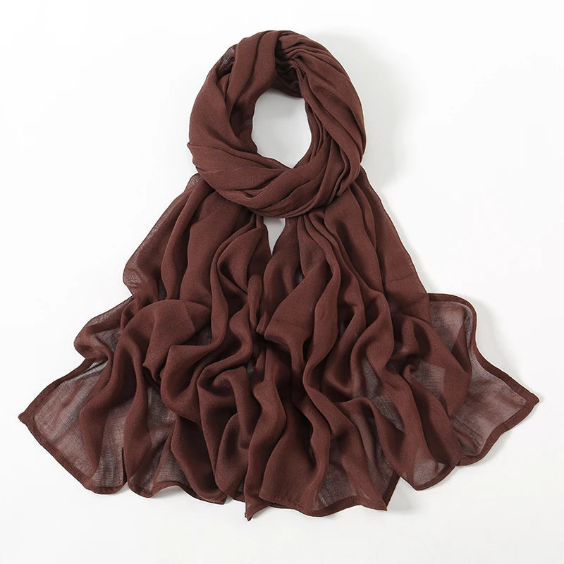 Fashion Modal Hijab Rayon Cotton Shawls Muslim Hijabs For Women Plain Scarf Big Size Headscarf Islamic Turban Headband 190*85cm Quick Pick Grocers