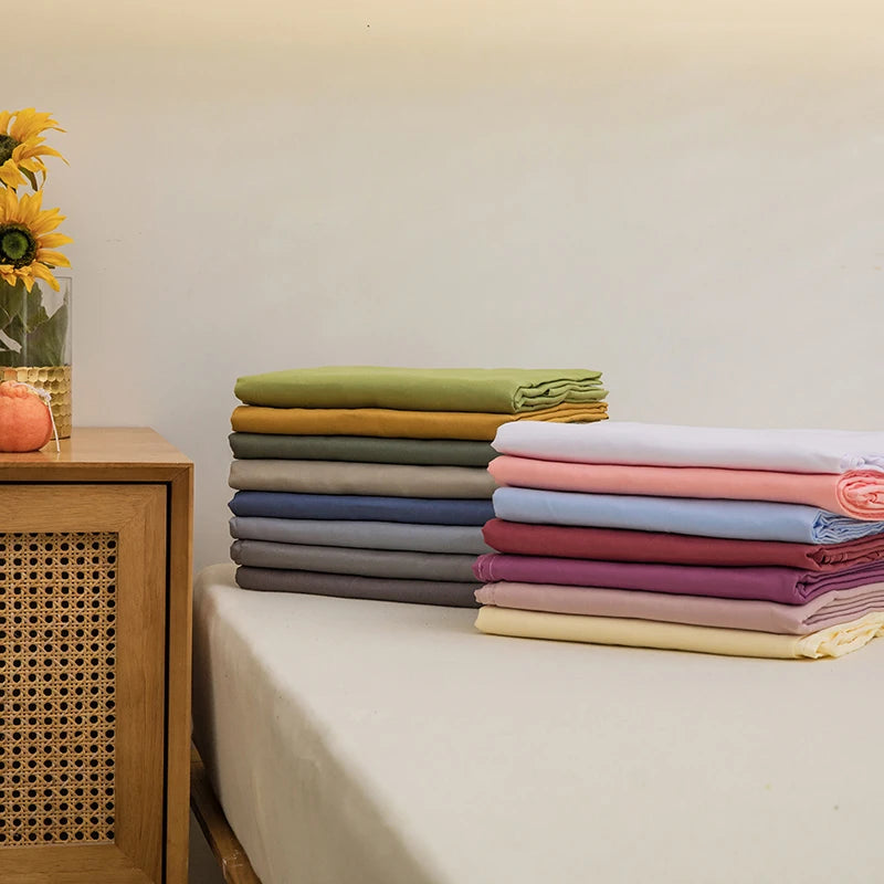 One solid color simple sheet Machine washable single double bed linen Student dormitory sheet (pillowcase not included) Quick Pick Grocers