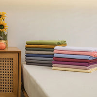 One solid color simple sheet Machine washable single double bed linen Student dormitory sheet (pillowcase not included) Quick Pick Grocers