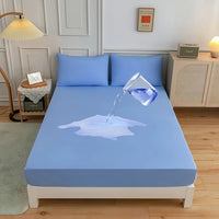 Kuup Safe Waterproof Mattress Protector, Soft Comfortable Breathable Solid Color Bedding Mattress Cover Fitted, No Pillowcases Quick Pick Grocers