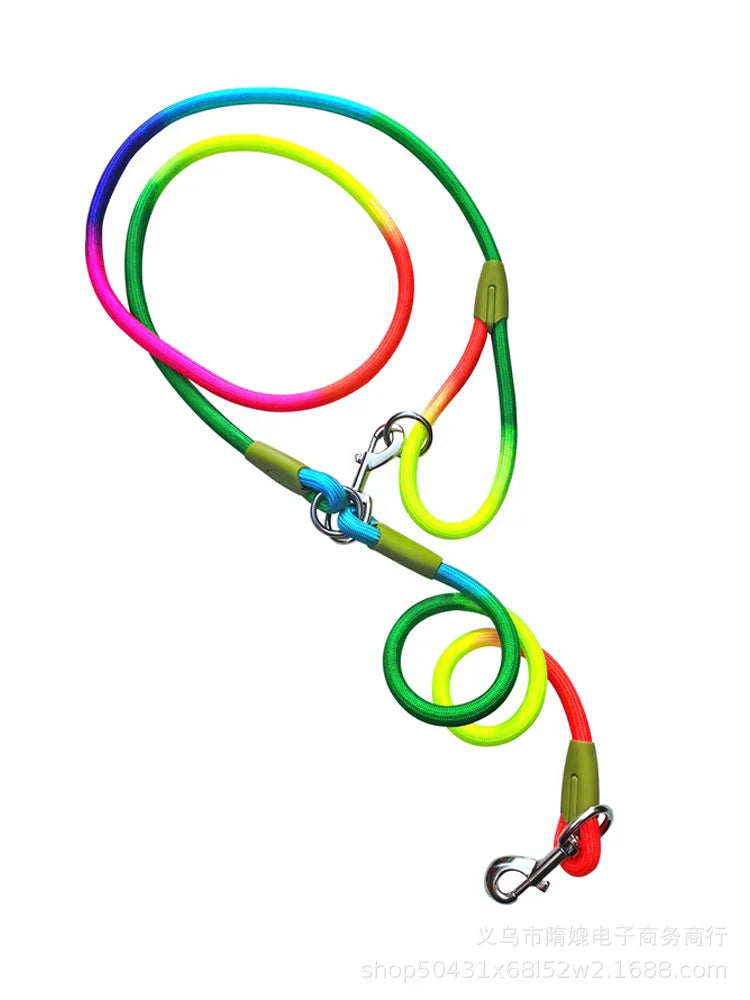 Reflective Nylon Leashes Pet Dogs Chain Traction Rope Leads for Running Dog Walking Free Hands Rope Chain for Small Large Dogs Quick Pick Grocers