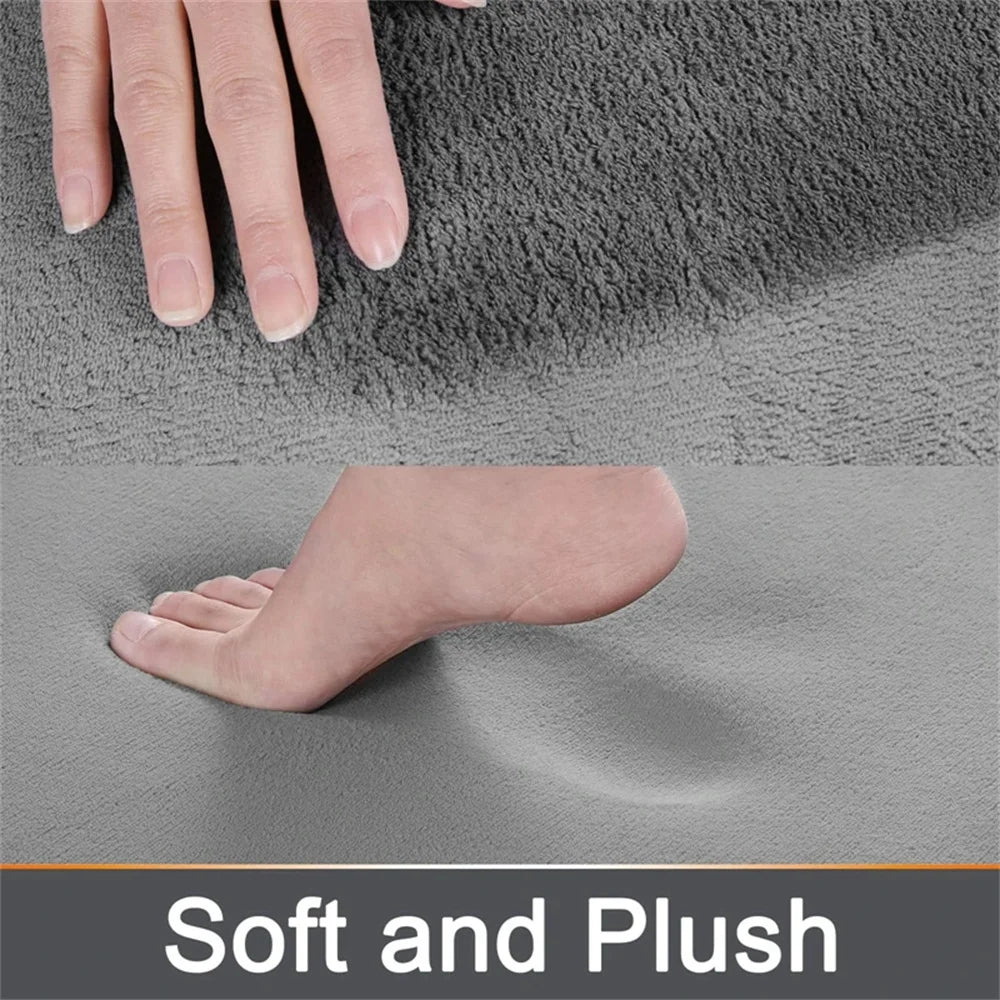 Homaxy Super Absorbent Bath Mat Memory Foam Carpet Non-Slip Toilet Bathroom Rug Soft Living Room Bedroom Shower Decor Foot Rug Quick Pick Grocers