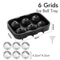 Ice Cube Tray Silicone Ice Ball Freezer Mold Square Ice Cube Maker with Lid 4/6/8 Grids for Whiskey Cocktail Coffee Accessories Quick Pick Grocers