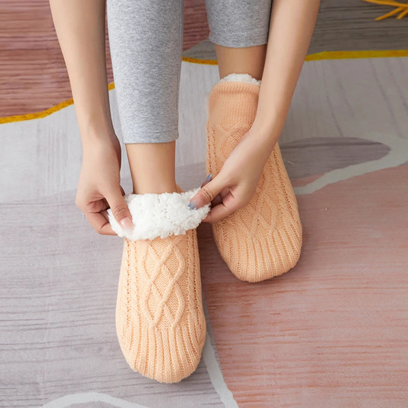 Thermal Mens Slipper Socks Winter Warm Short Cotton Thickened Home Sleeping Soft Non Slip Grip Fuzzy Floor Sock Fluffy Male Purest Peak