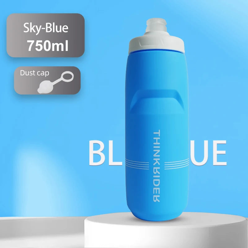 ThinkRider 620ml/750ml Bicycle Bottle MTB Road Bike Water Bottle Outdoor Sports Plastic Portable Large Capacity Drink Cycling Quick Pick Grocers
