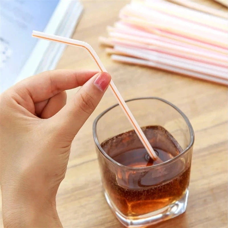 50-1000Pcs Multicolor Drinking Straws rietjes Milk Tea Bar Party Wedding Kitchen Home Accessories Beverage Black Straw Wholesale Econic Blanks