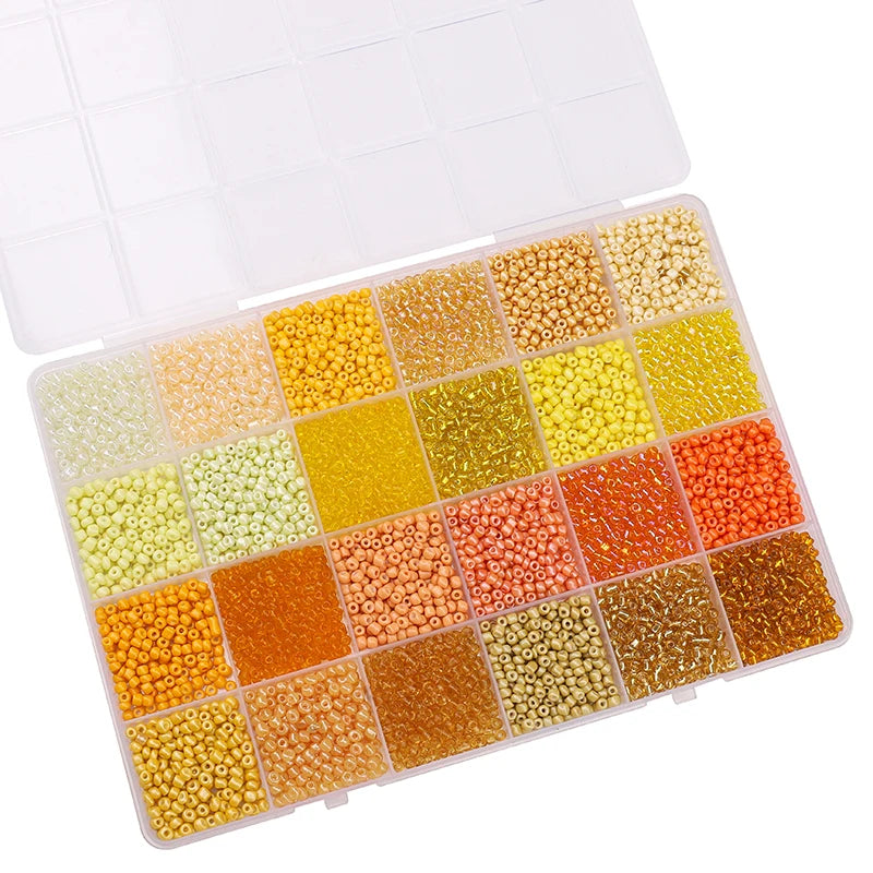 About 5200Pcs24 Grid Rice Bead Box Handmade DIY Jewelry Bracelet Earrings Kandi Jewelry Accessories Materials Econic Blanks