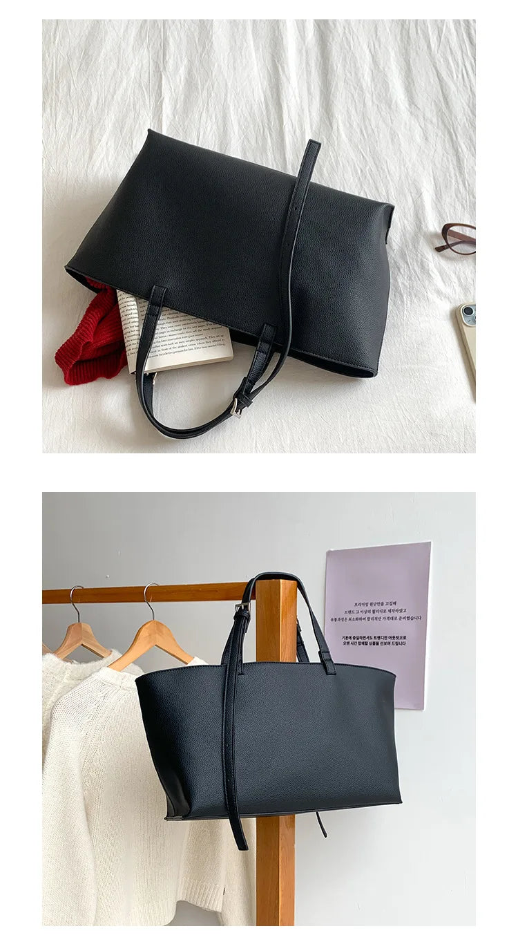 Casual Soft Tote Women Bag PU Leather Shoulder Bags for Women 2026 NEW High Quality Handbags and Purses Large Shopper Purses Quick Pick Grocers