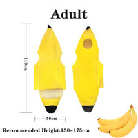 Child/Adult Banana Cosplay Halloween Christmas  Costumes Performance Costume Fruit Banana Costume Performance  Costume Quick Pick Grocers
