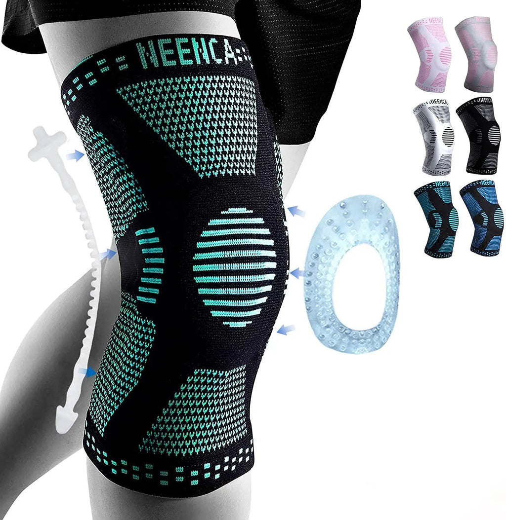 NEENCA Copper Knee Brace Knee Support with Patella Gel Pad &Side Stabilizers for Knee Pain Sport Arthritis ACL Joint Pain Relief Quick Pick Grocers