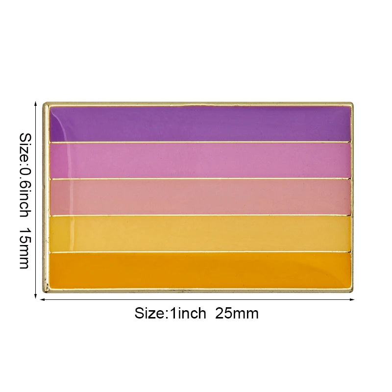 Pride Badge Bisexual Pansexual Brooch Lesbian Pride Pin Flag LGBTQ Gay Flag Lapel Pin Quick Pick Grocers