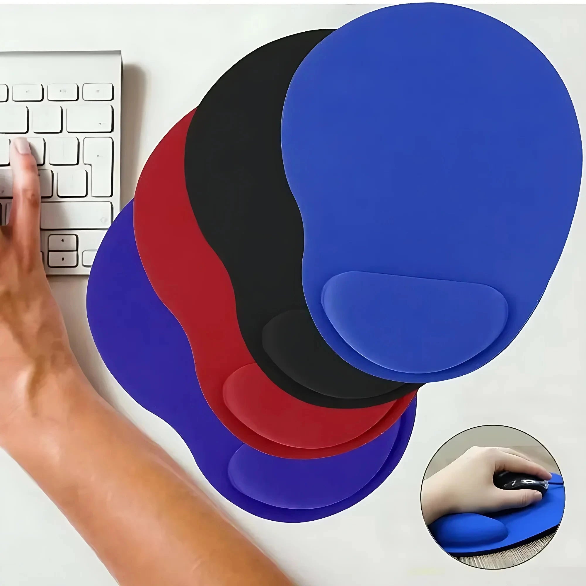 Ergonomic Wrist Rest Mouse Pad Comfortable Wrist Support Non Slip Mice Mat Soft Mousepad For PC Laptop Computer Econic Blanks