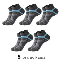 5 Pairs High Quality Socks Men Summer Outdoor Casual Cotton Socks Short Breathable Black Ankle Socks Run Sports Socks Size 38-45 Quick Pick Grocers