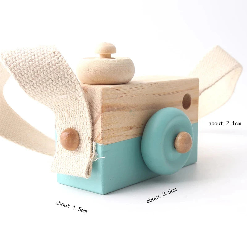 Wooden Fashion Camera Baby Toys Pendant Baby Block Montessori Toys for Children Wooden DIY Presents Nursing Gift Outdoor Toys Purest Peak
