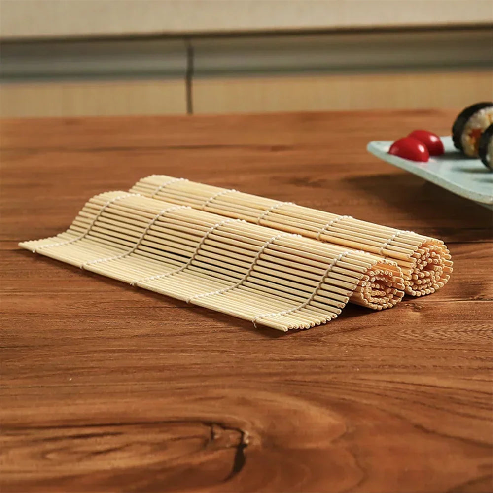 Exquisite Bamboo Sushi Mat with White Finish Seaweed Rice Roll Curling Non Stick Japanese Style Kitchen Essential  Sushi Making Quick Pick Grocers