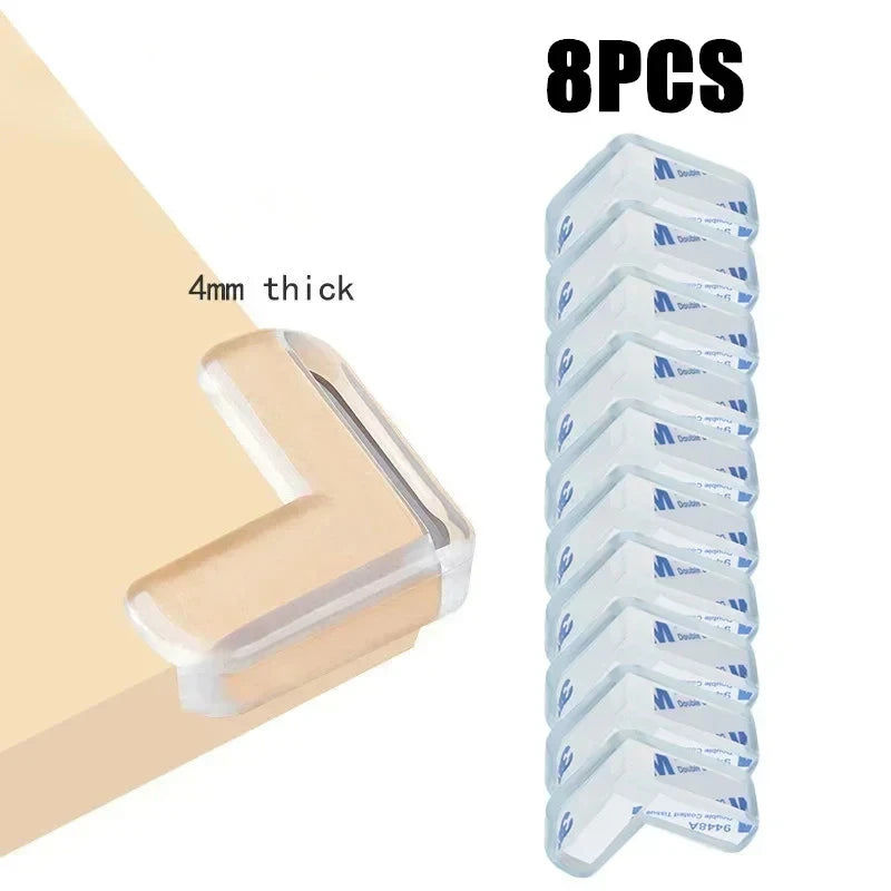 Transparent PVC Baby Protection Strip with Double-Sided Tape Anti-Bumb Kid Safety Table Edge Furniture Guard Corner L Protectors Purest Peak