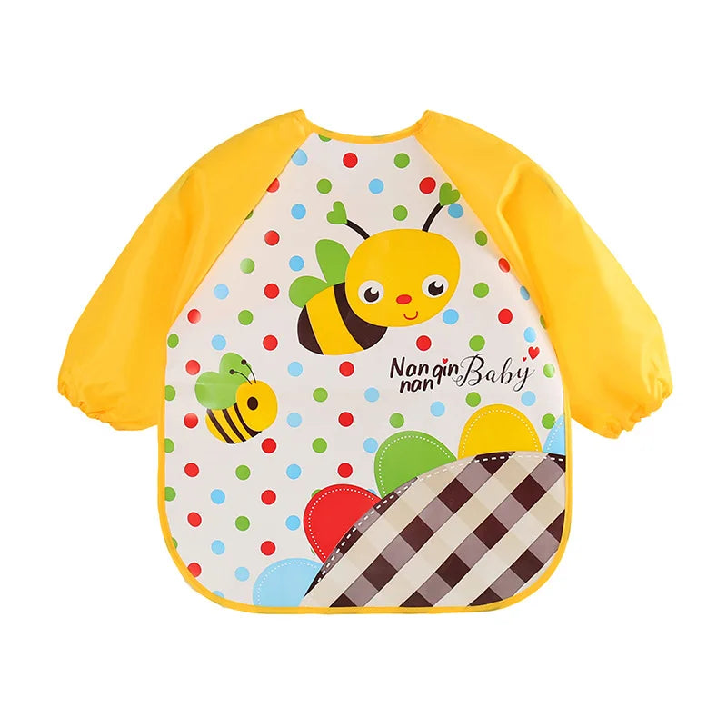 Waterproof EVA Full Sleeve Baby Bibs Children Apron Long Sleeve Feeding Smock Kids Eating Breastplate Infant Scarf Clothing Quick Pick Grocers