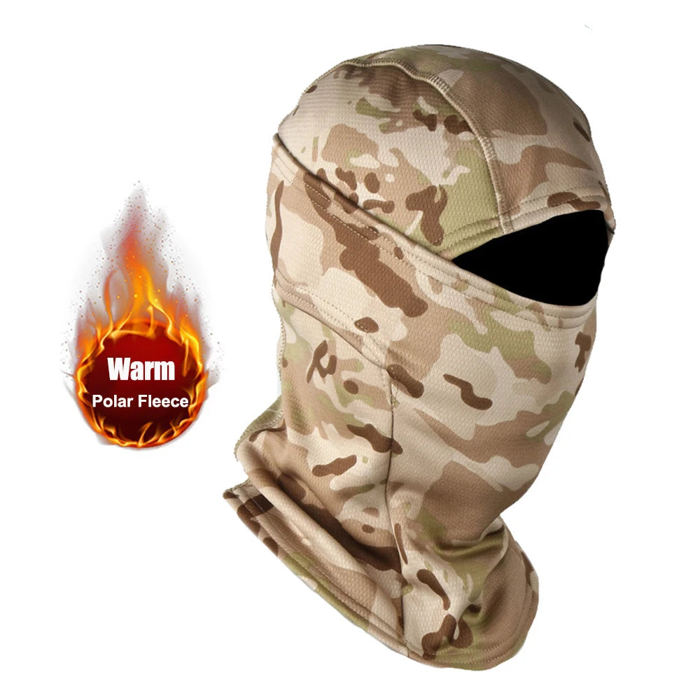 Winter Fleece Warm Camouflage Balaclava Outdoor Cold-proof Ski Cycling Full Face Mask Motorcycle Mask Helmet Lining Econic Blanks