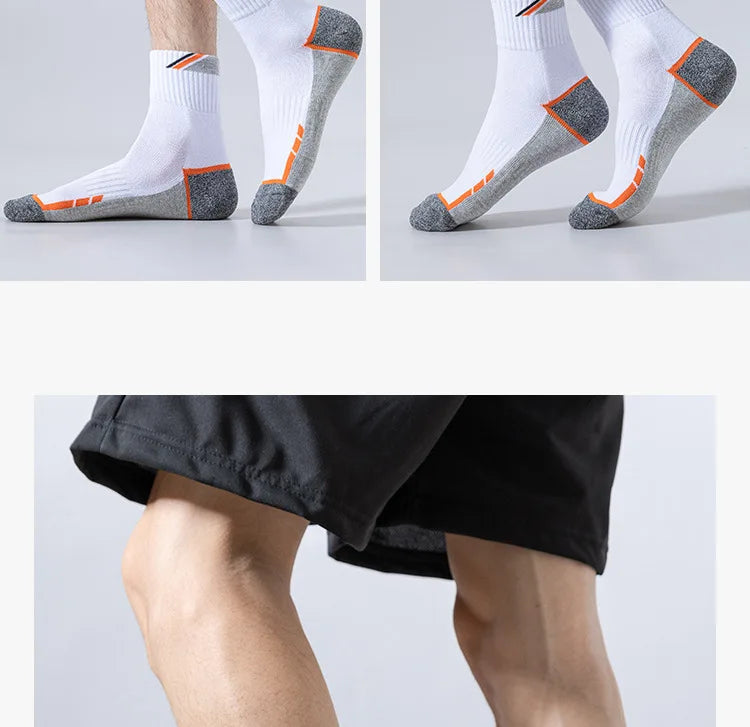 Professional Tennis Cotton Socks Towel Bottom Sports Color Matching Elite Men's Tube Business Running Basketball Socks Thickened Quick Pick Grocers