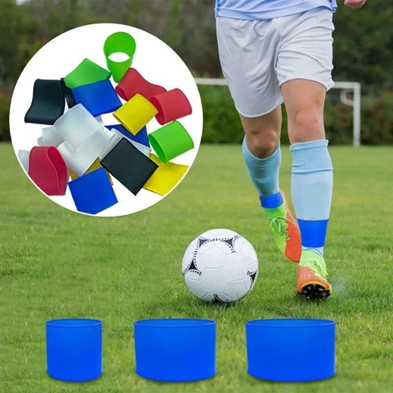 1 Pair Soccer Shin Guard Straps Silicones Shin Pad Holder Practical Shin Pad Banding for Football Running Cycling Sports Quick Pick Grocers