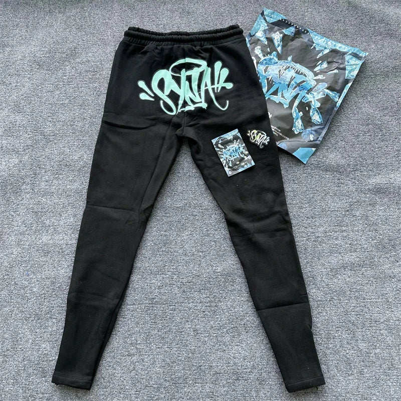 Sy Jacket and Trousers Sports Jogging Men Cotton Hoodie Young Fashion Hooded Tops Pants Women's Streetwear Coats Warm Tracksuit Econic Blanks