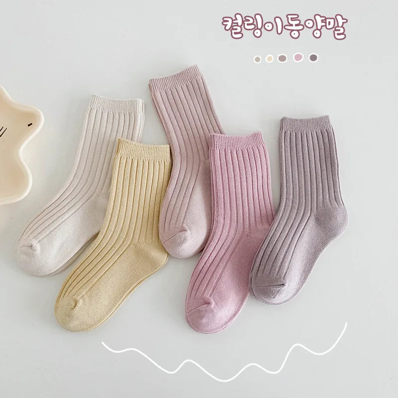 5 Pairs/Lot Children Socks Boy Girl Cotton Fashion Breathable Socks Four Seasons High Quality 1-12 Years Kids Birthday Gift Quick Pick Grocers