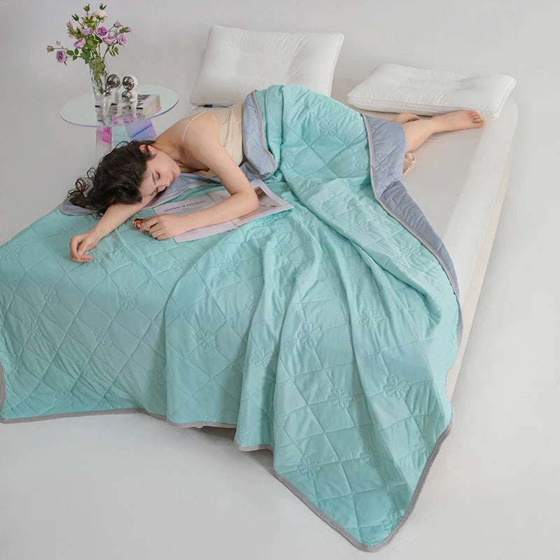 Grade A Cooling Summer Blanket for Bed Soft Breathable King Summer Quilt Queen Air Condition Comforter Lightweight Cool Duvet Quick Pick Grocers