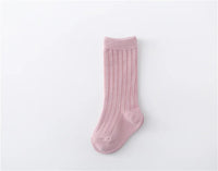 Lawadka 0-5Years Kids Boys Girls Socks Cotton Solid Striped Soft Baby Knee Long Children's Socks School Sport Baby Sock 12 Color Quick Pick Grocers