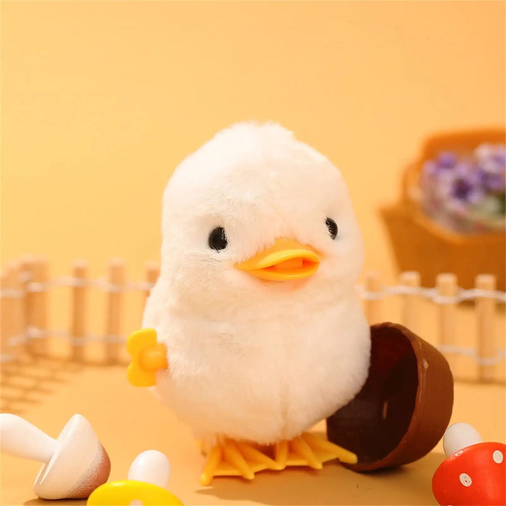 1pc Jumping Chicken Duck Toy, Simulation Plush Jumping Duck Interactive Toy, Small Animal, Birthday Gift Econic Blanks