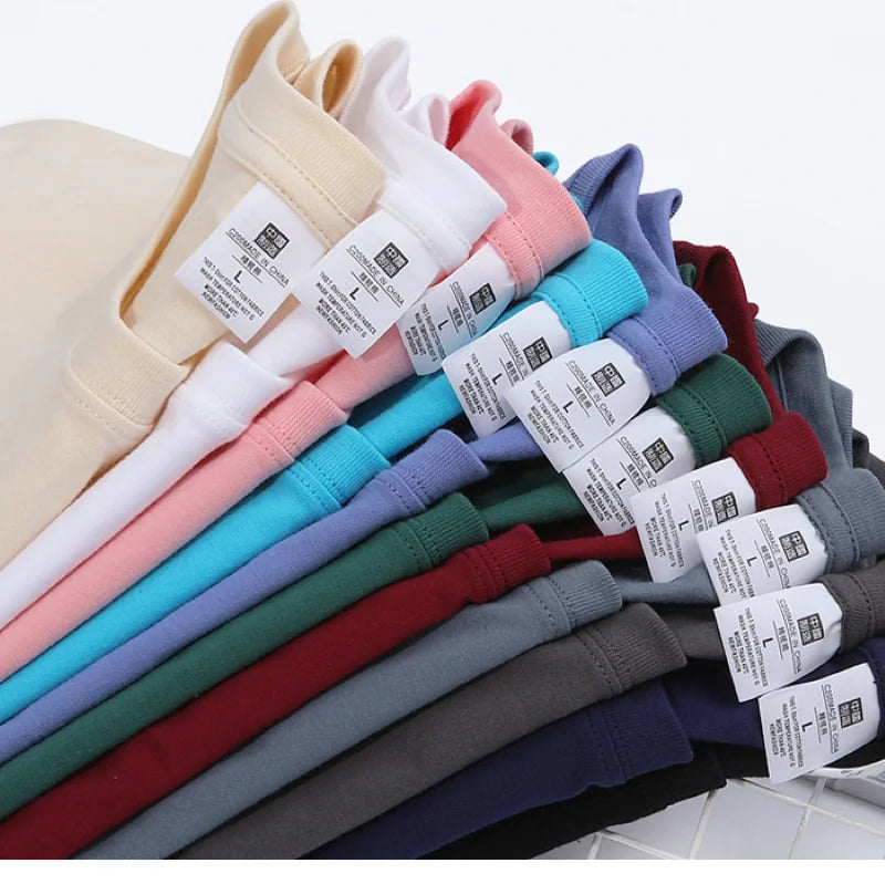 100% Cotton Five Half Sleeve Men's Women Summer T-shirt Loose Short-sleeved Casual Basic Shirt O Neck Solid Color Tops Quick Pick Grocers