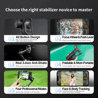 AOCHUAN 3-Axis Handheld Gimbal Stabilizer SmartXE for Smartphone for iPhone Android AI Face Tracking TikTok Vlog Quick Pick Grocers
