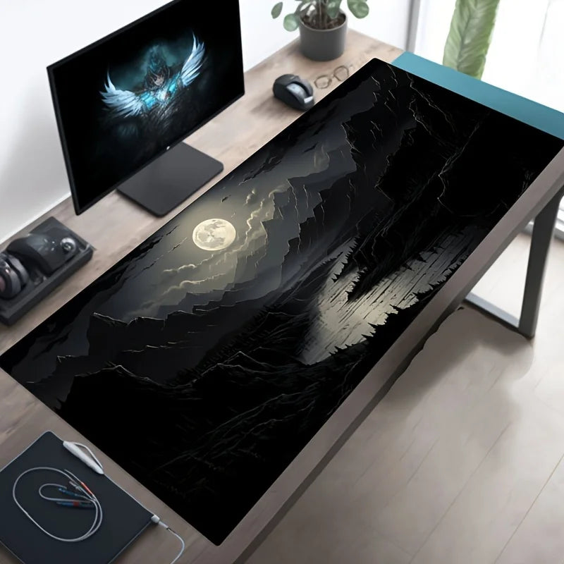 Night Moonlight large cool mouse pad laptop non-slip esports office desk mat game player mousepad mini PC desktop accessories Quick Pick Grocers