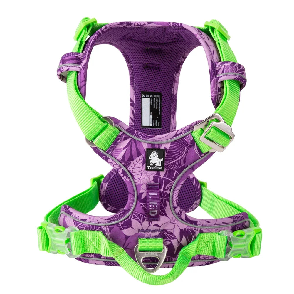 TRUE LOVE Pet Harness No Pull Nylon Reflective Dog Harness Adjustable Comfortable Control Step-in Brilliant Truelove TLH5654 Quick Pick Grocers