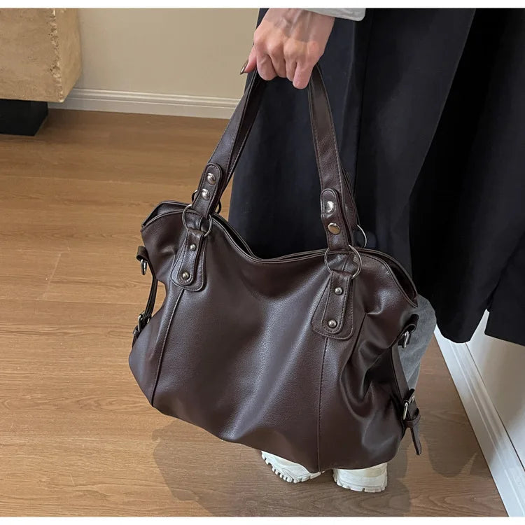 Soft Interior Compartment Shoulder Bags 2026 High Quality Contrasting Colors Bags for Women Fashion Zipper Pu Women's Handbags Quick Pick Grocers