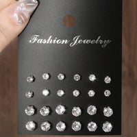 12 Pairs Of Luxurious, Simple, Shiny, And Caring Zirconia Decorative Earrings Are Suitable For Gifts To Parties,And Couples Quick Pick Grocers