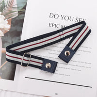 Elastic Belt Without Buckle Canvas Women Buckle Free Belt Ladies Jeans Pants Waist Lazy Belt Stretch No Buckle Invisible Belt Quick Pick Grocers