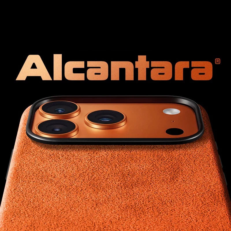 Real talian Imported for Alcantara Magnetic Case for iPhone 17 Pro Max 17Pro with MagSafe Case Smart Button Protective Cover Quick Pick Grocers