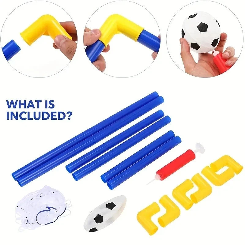 Lightweight Portable Micro Soccer Goal Set with Net Pump And Ball for Indoor/Outdoor Park And Beach Training Quick Pick Grocers