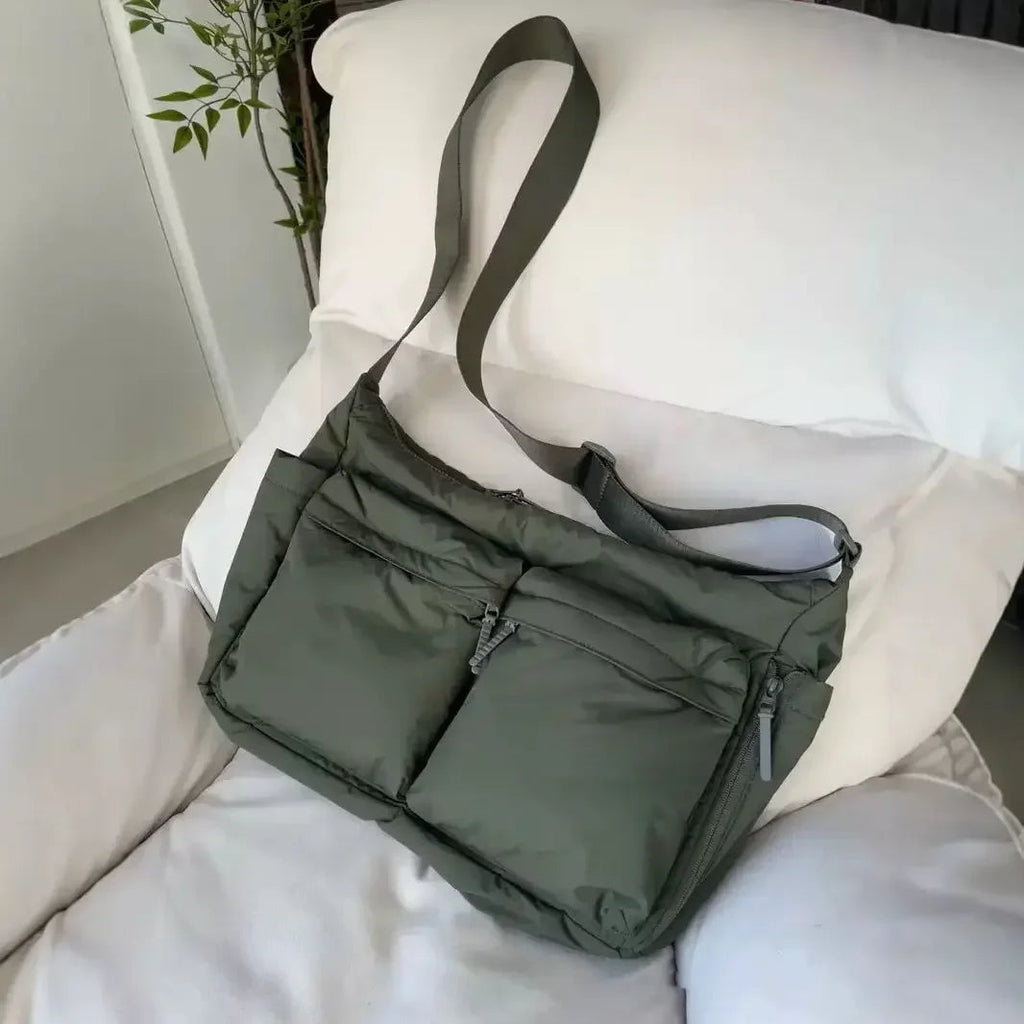 Casual Multi-pocket Messenger Bags for Women Fashion Nylon Shoulder Bag Ladies Large Handbags Female Travel Shopping Tote Purse Quick Pick Grocers