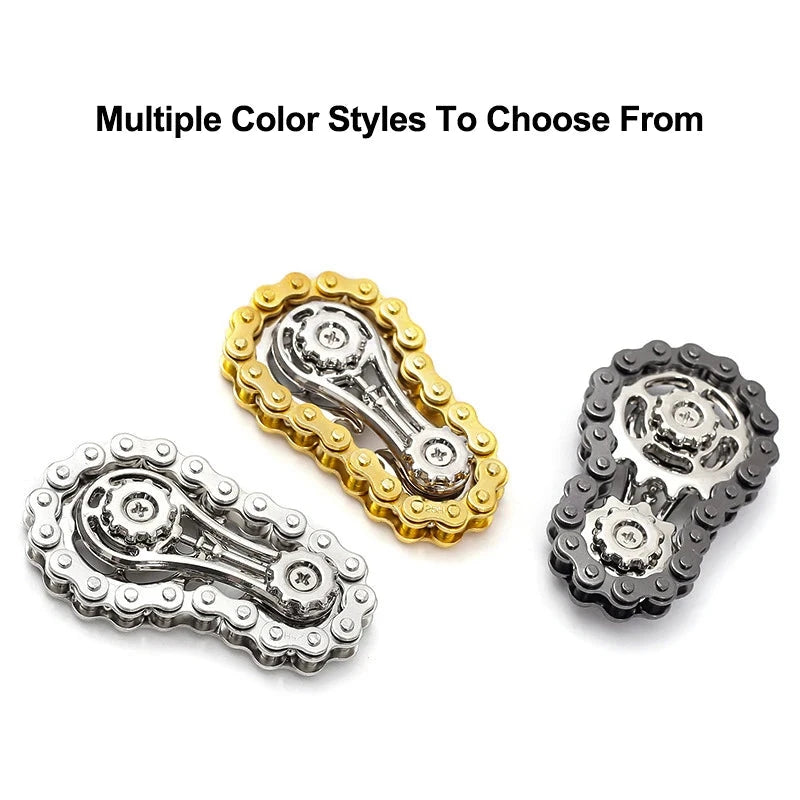 Sprockets Flywheel Fingertip Gyro Fidget Spinner Antistress Anxiety Metal Bike Chains EDC Spinner Fidget Toys For Adult Kids Econic Blanks