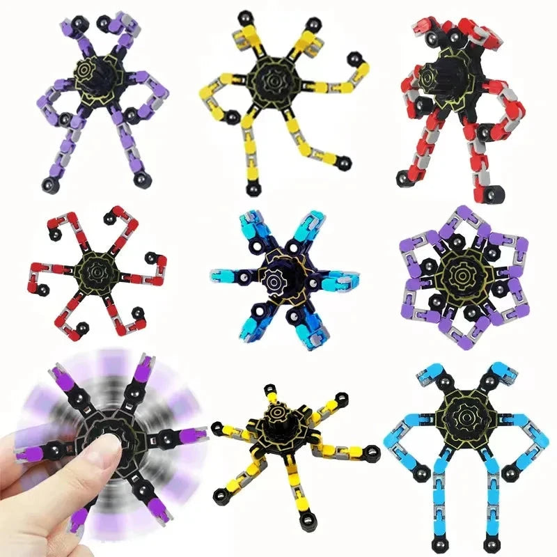 Deformed Fidget Spinner Chain Toys For Children Antistress Hand Spinner Vent Toys Adult Stress Relief Fidget Sensory Gyro Gift Econic Blanks