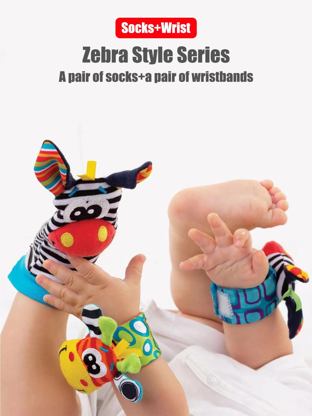 4pcs/Set Baby Infant Wrist Rattle Socks Toys 0-12 Month Girl Boy Early Educational Development Cute Toddlers Sensory Gifts Purest Peak