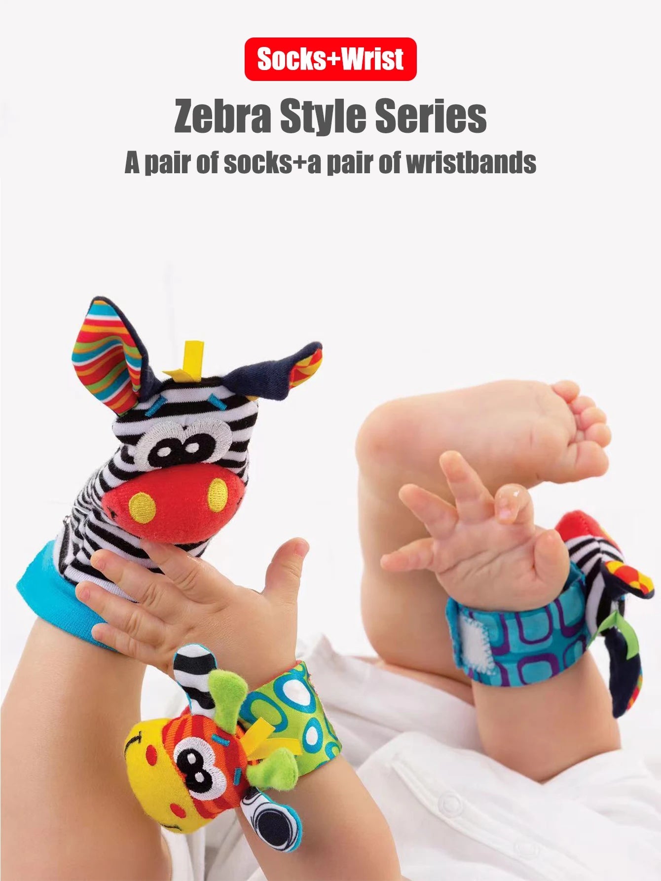 4pcs/Set Baby Infant Wrist Rattle Socks Toys 0-12 Month Girl Boy Early Educational Development Cute Toddlers Sensory Gifts Purest Peak