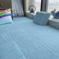 30*30CM Soft Plush Children Kids Rug Play Mat Puzzle Carpet Warm Playmat Interlocking Exercise Tiles Floor Carpet Decoration Mat Quick Pick Grocers