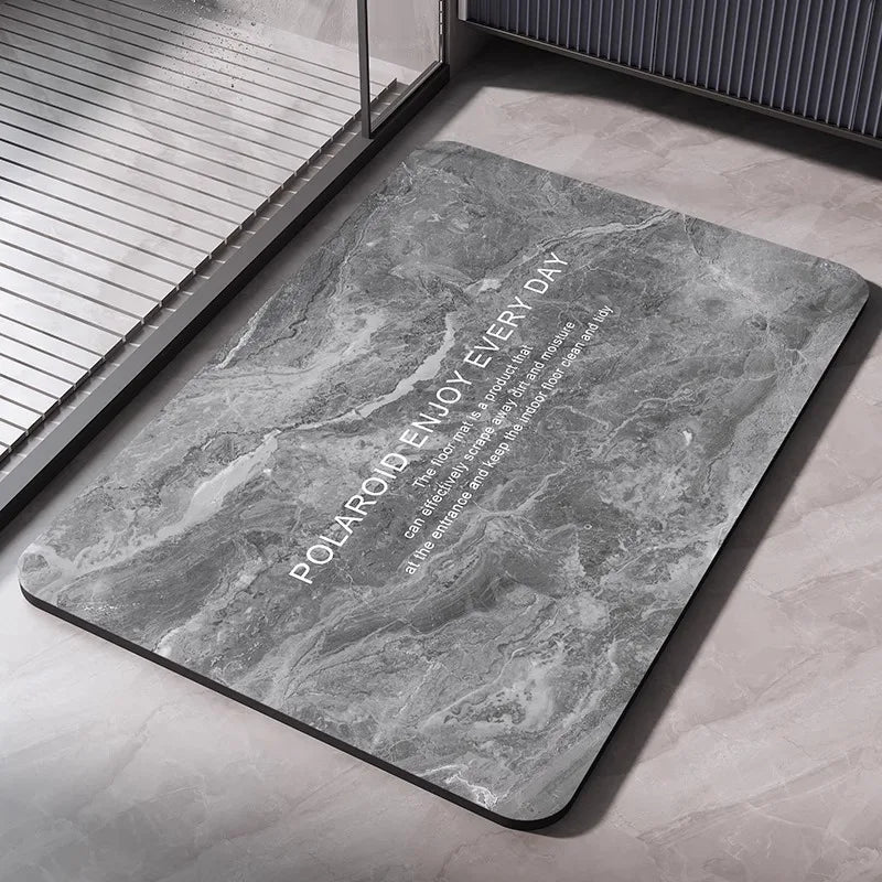 Diatomaceous Earth Bath Mat Bathroom Rug Absorbent Non-slip Floor Foot Mats Quick Dry Shower Carpet Toilet Pad Doormat Washable Econic Blanks