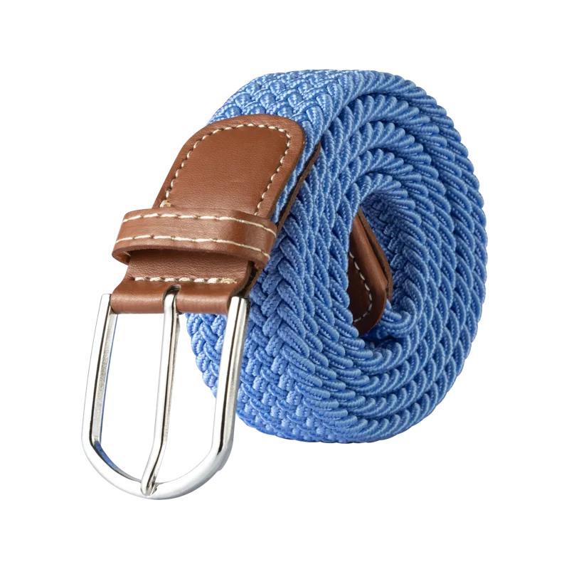 107/120/130CM Fashion Female Elastic Casual Stretch Woven Belt Unisex Canvas Elastic Belts for Women Jeans Pin Buckle Men Belt Quick Pick Grocers